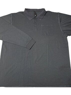 CornerStone 4XL Men's Black Polo Workwear Goth Aesthetic CyberPunk Academic Boo